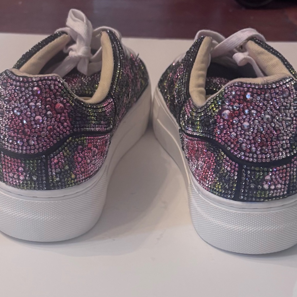 ✨ Betsey Johnson Crystal Sneakers | Size 8 | Multicolor Sparkle - Picture 5 of 8